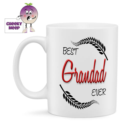 10oz white ceramic mug with the slogan "Best Grandad Ever" printed on the mug