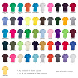 Mens t-shirt colours available from Cheekyneep.com