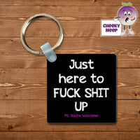 Black square keyring with 