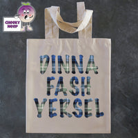Tote Shopping bag in natural with the words 